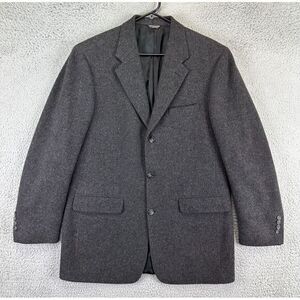 Joseph Lyman Sport Coat Blazer Adult 40L Long Gray Camel Hair Pocket Button Mens